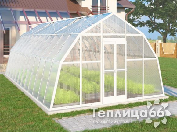 Теплица Рада Каспий под поликарбонат, ширина 4 метра